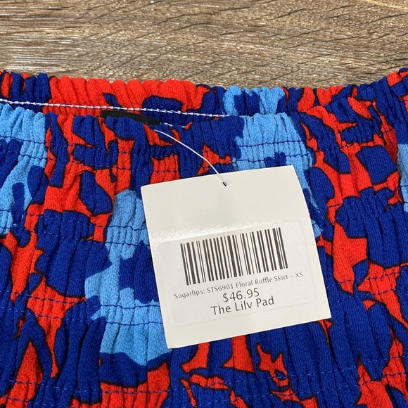 NWT🌺Sugarlips Matador Floral Eclipse Ruffle Skirt Size XS - Picture 15 of 16